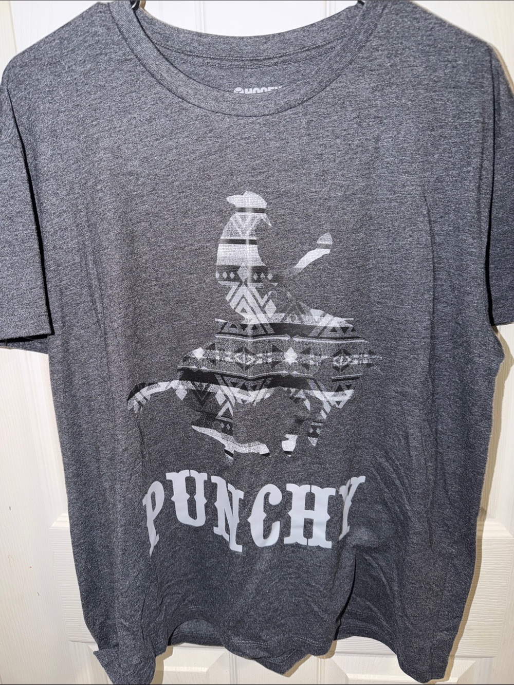 Hooey Grey Graphic 'Punchy' Short Sleeve Tee